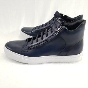 Untamed Street Soho Meteorite Blue Patina High Top Sneakers EU 44 US 11 UK 10